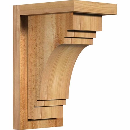 Ekena Millwork Pescadero Rough Sawn Corbel w/Backplate, Western Red Cedar, 6"W x 8"D x 12"H COR06X08X12PEC01RWR